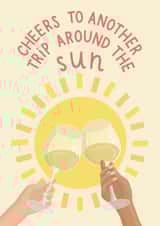 Trip around the sun Birthday Card created by StudioLazy