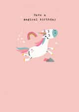 Magical birthday unicorn card created by iDrew Illustration