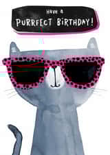 The purrfect birthday card created by iDrew Illustration