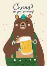 Cheers To You Birthday Bear Card created by Hux Loves Honey