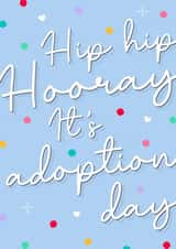 Adoption day congratulations boy girl pet polka dot card created by The Girl Next Draw Cards