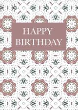Happy Birthday Pattern Card created by Yours and Yours Ltd