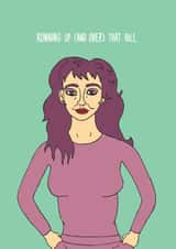 Kate Bush Running Up That Hill Birthday Card Funny Humour created by The Fidorium