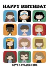 Stranger Things Inspired birthday card created by Nicollette West