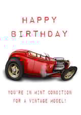 Hot Rod vintage birthday card created by Sturgess Designs