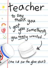Thank you teacher (glue stick) created by Palette&Petal 