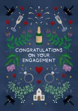 Engagement champagne celebration created by Art by Reebee