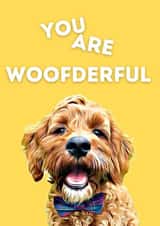YOU ARE WOOFDERFUL - Greeting Card created by The Daft Doodle Co.