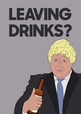 Boris themed leaving card created by Quinton cards