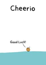 Cheerio Good Luck Card created by Meg Lillicrap Studio