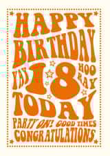 Retro Style 18th Birthday Card created by Cloud Cuckoo Design
