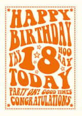 Retro Style 18th Birthday Card created by Cloud Cuckoo Design