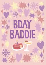 Birthday Baddie Cheeky Friend Card created by @LIKEYPARK