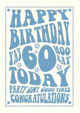 Retro Style 60th Birthday Card created by Cloud Cuckoo Design