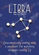 Libra funny starsign Birthday Card created by TrueTown