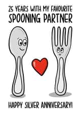 Silver 25 Year Anniversary Card created by TeePee Creations