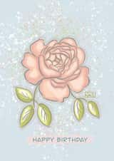 Rose Birthday Card created by Niki Jackson Art