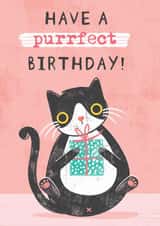 BIRTHDAY WISHES FROM THE CAT. created by Dinky Rouge