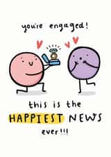 Happy Engagement - Happiest News Ever created by Arrow Gift Co