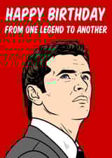 Gary Speed, Wales manager birthday greeting card created by Graham Sanders
