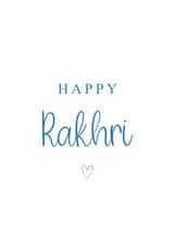 Happy Rakhri Card created by Kalm Lettering