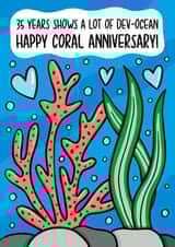 Coral 35 Year Anniversary Card created by TeePee Creations