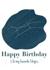 Virgo constellation birthday card created by Kaytealogy 