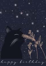 Black Cat Birthday Card created by Sweet B Designs