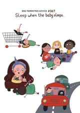 Sleep when the baby sleeps… BAD PARENTING ADVICE 367 created by VICKI BRETT