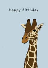 Happy Birthday Giraffe Card created by Lisa Swift Illustration