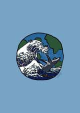 save our ocean travel and adventure card created by When Pigs Swim