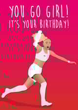 Fun Birthday Card - Footballer - Chloe Kelly created by Quinton cards