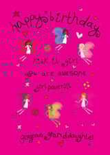 Happy Birthday Granddaughter Girl Power Football Fairies created by The Girl Power Fairies