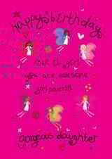 Happy Birthday Daughter Girl Power Football Fairies created by The Girl Power Fairies