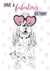 Fabulous Birthday Spaniel Dog Card created by Bramble Designs