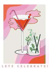 Cocktail celebration card  created by Emma Breen