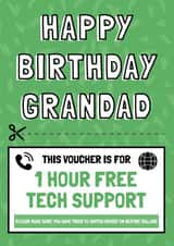 Funny Grandad Tech Support Birthday Card created by AbiGoLucky
