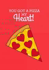 Pizza My Heart Love Card created by Tiny Bee Cards
