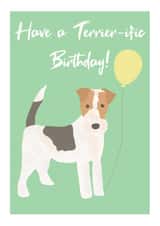 Wire Fox Terrier Birthday Balloon Card created by Amy Walton