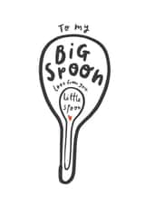 big spoon little spoon spooning anniversary card created by Evie Williams