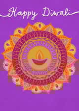 Happy Diwali Rangoli Greetings Card 1000 created by Rachel Singh