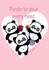 Panda to your every need loving Mothers/Fathers Day Card created by Swoopsy