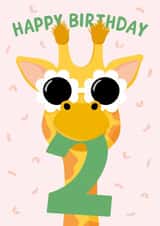 Giraffe 2nd Birthday Card created by Macie Dot Doodles