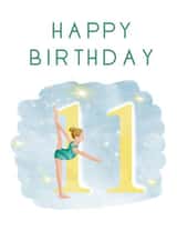 11th Birthday gymnastics Card created by Candice Alvarez