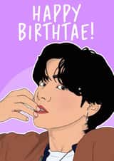 Punny Birthday Card - Happy Birthtae! - BTS created by Pink + Pip
