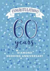 Diamond Wedding - 60 years - Wedding Anniversary Card created by One Day in May Design