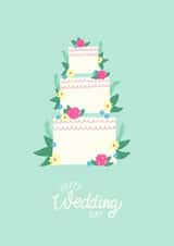 Pretty Cake Wedding Card - Happy Wedding Day created by Emma ML
