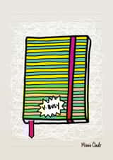 V.Busy Notebook Greeting Card created by Cindy Cheung