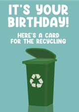 Funny birthday card recycling created by Nathan Cooper