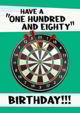 Have ONE HUNDRED AND EIGHTY Birthday DARTS Birthday Card created by Yeh Boi